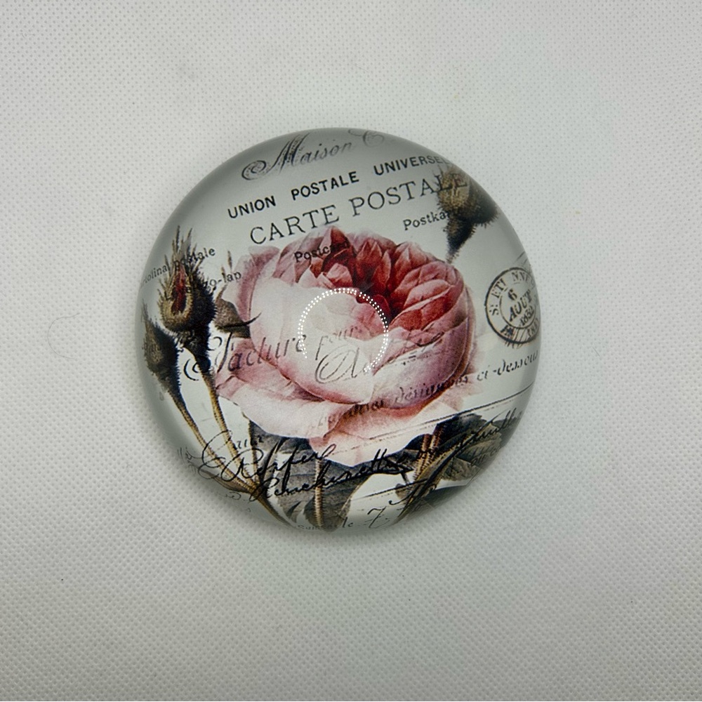 Pressed Paper Glass Paperweight